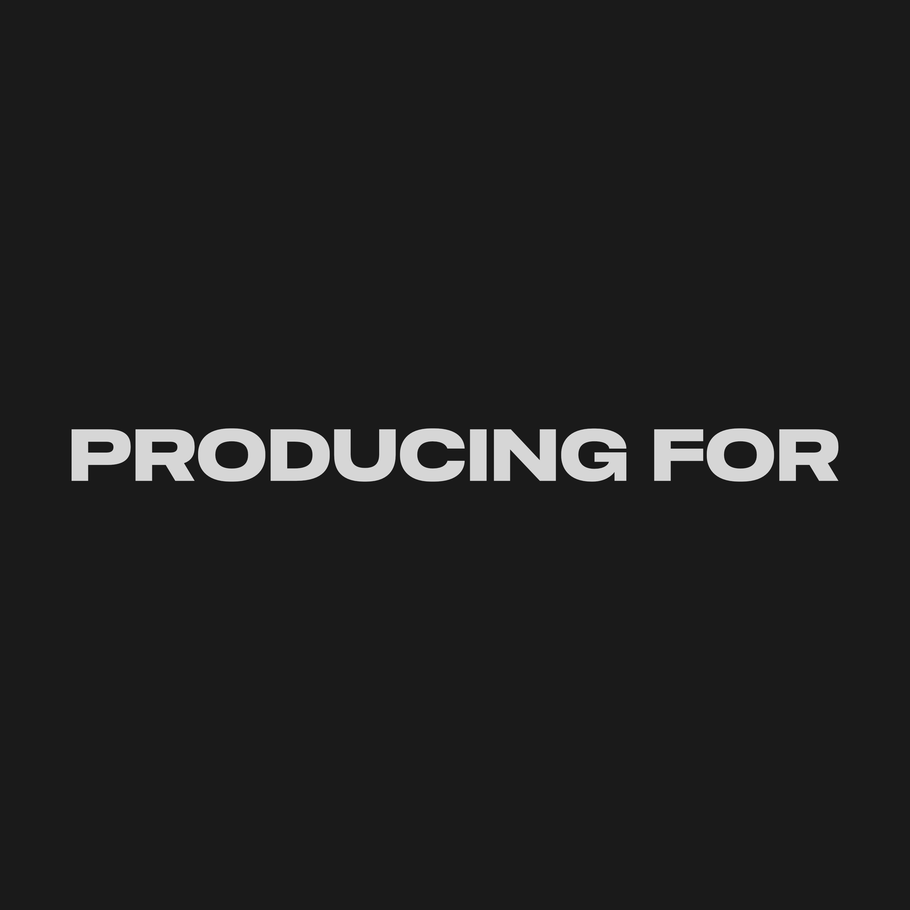Producing For Vol. 1